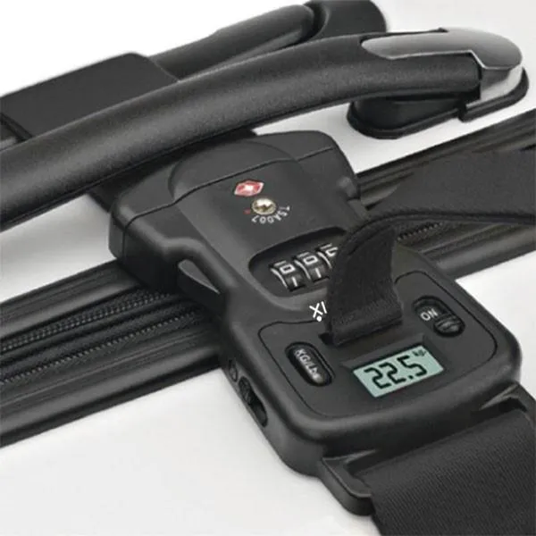 Anti-Theft Luggage Belt with Digital Scale and Double Lock