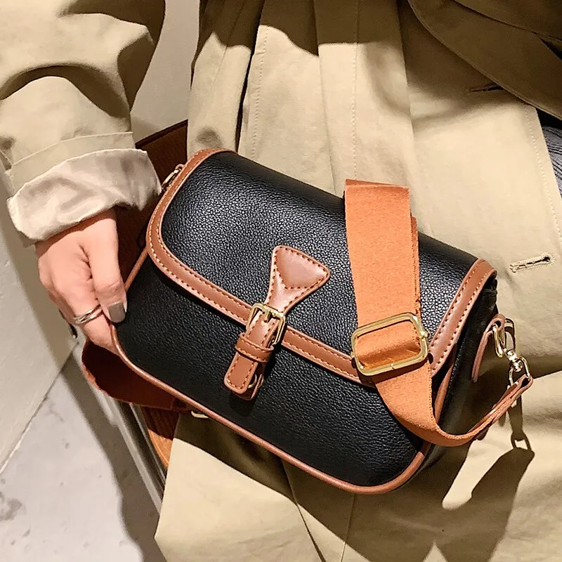 Back to College Luxury Brand panelled color 2021 Fashion New female Tote bag Quality PU Leather Women's Designer Handbag Shoulder Messenger bags