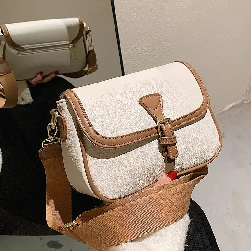 Back to College Luxury Brand panelled color 2021 Fashion New female Tote bag Quality PU Leather Women's Designer Handbag Shoulder Messenger bags