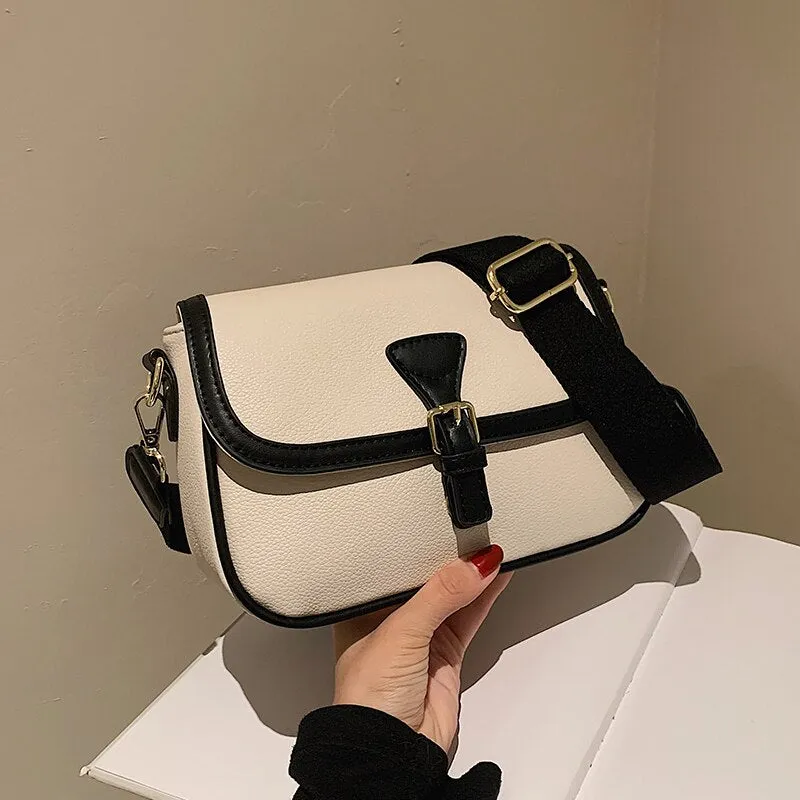 Back to College Luxury Brand panelled color 2021 Fashion New female Tote bag Quality PU Leather Women's Designer Handbag Shoulder Messenger bags