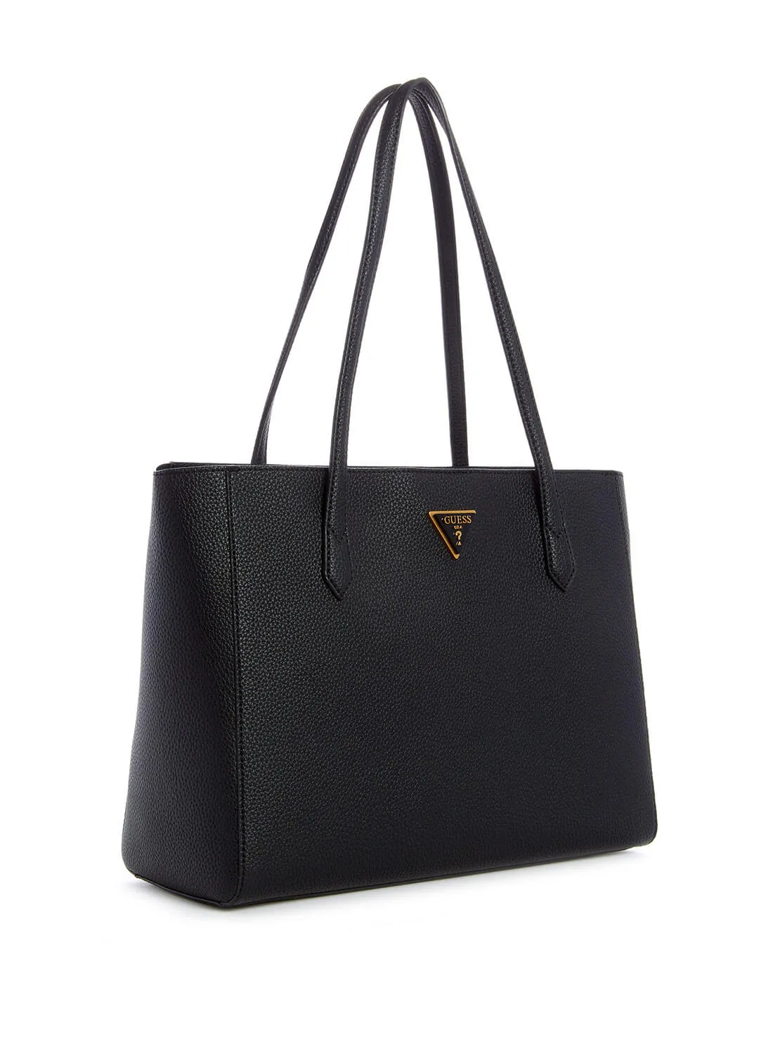 Black Downtown Chic Turnlock Tote Bag