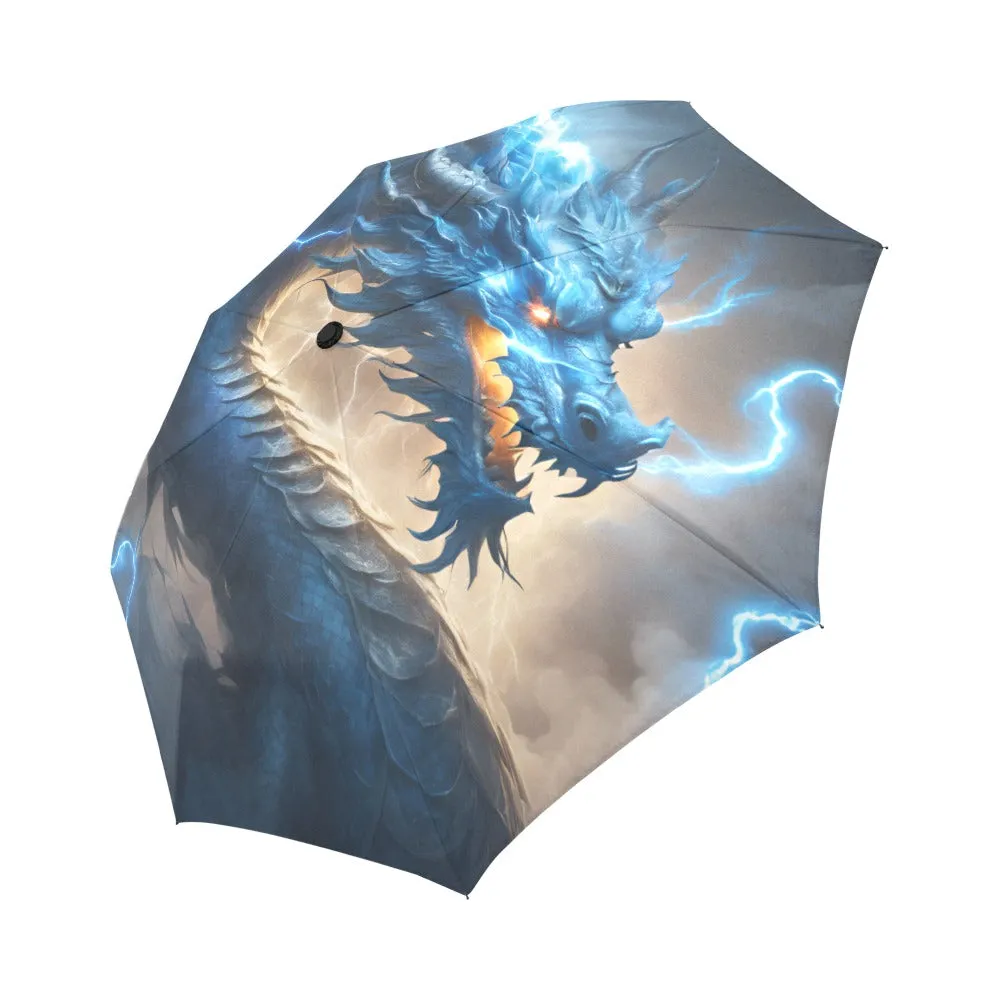 Blue Dragon Lightning Automatic Foldable Umbrella