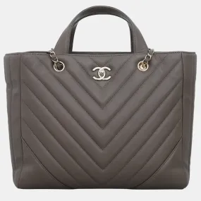 Brown CC Chevron Tote Bag