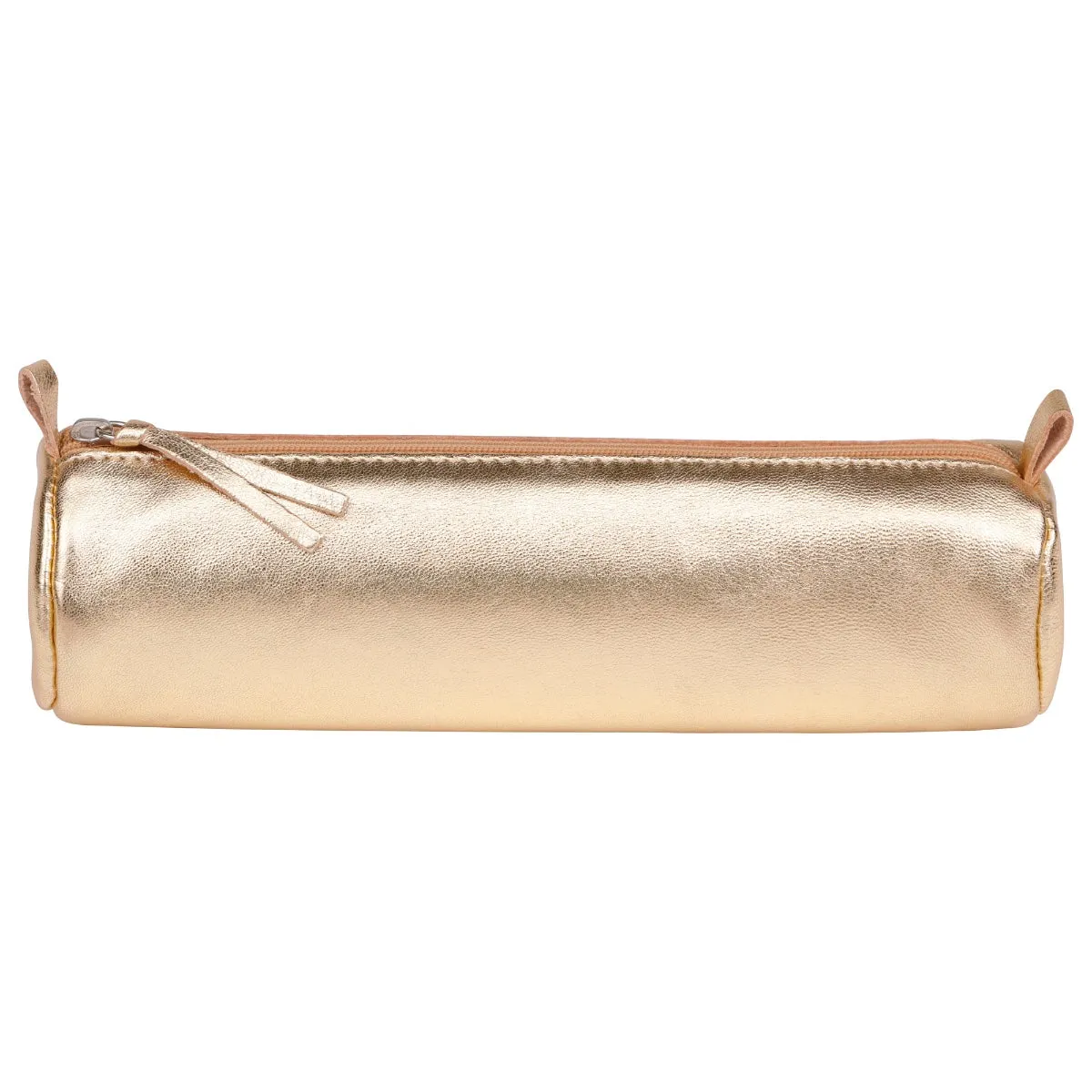 Clairefontaine Leather Round Pencil Case, Gold