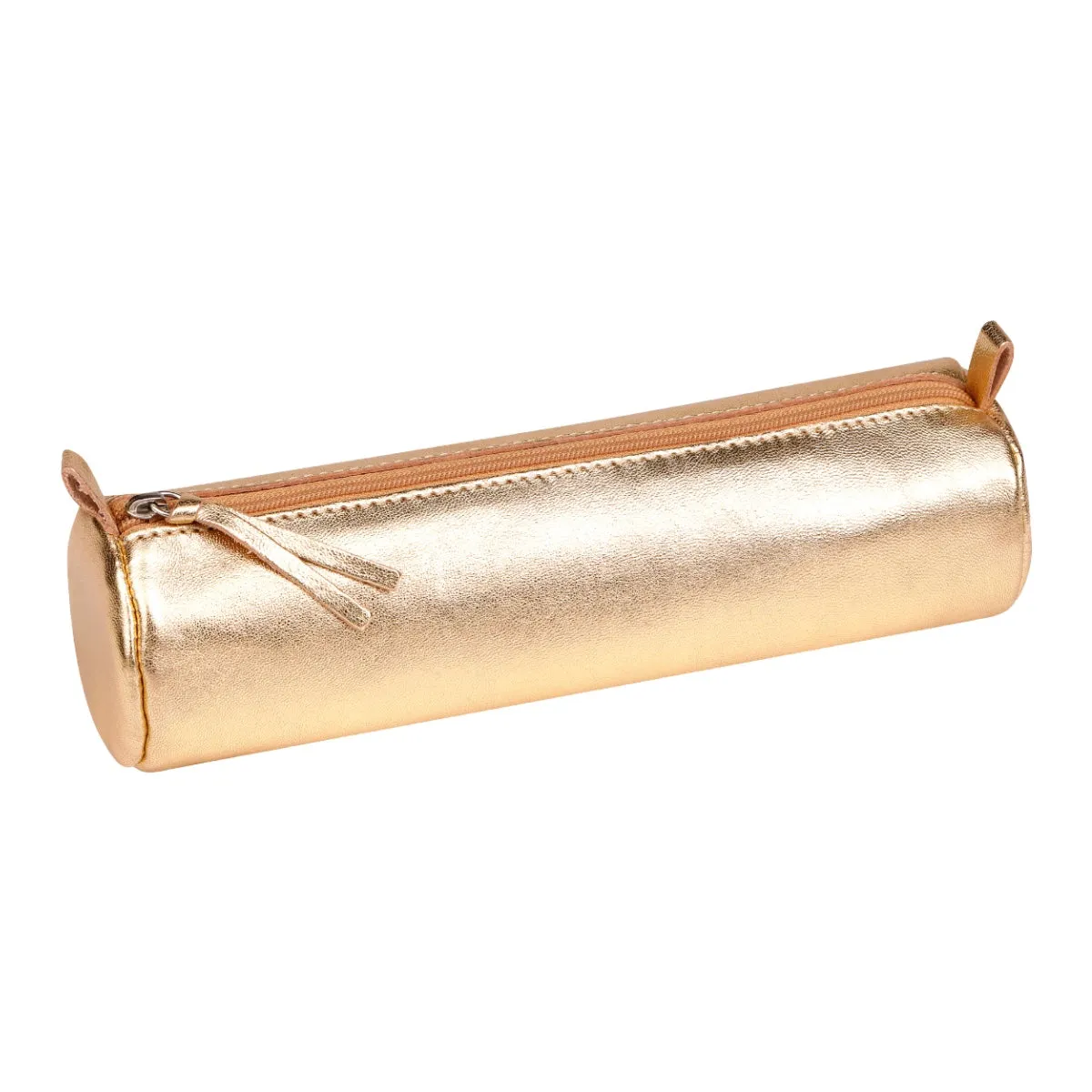 Clairefontaine Leather Round Pencil Case, Gold