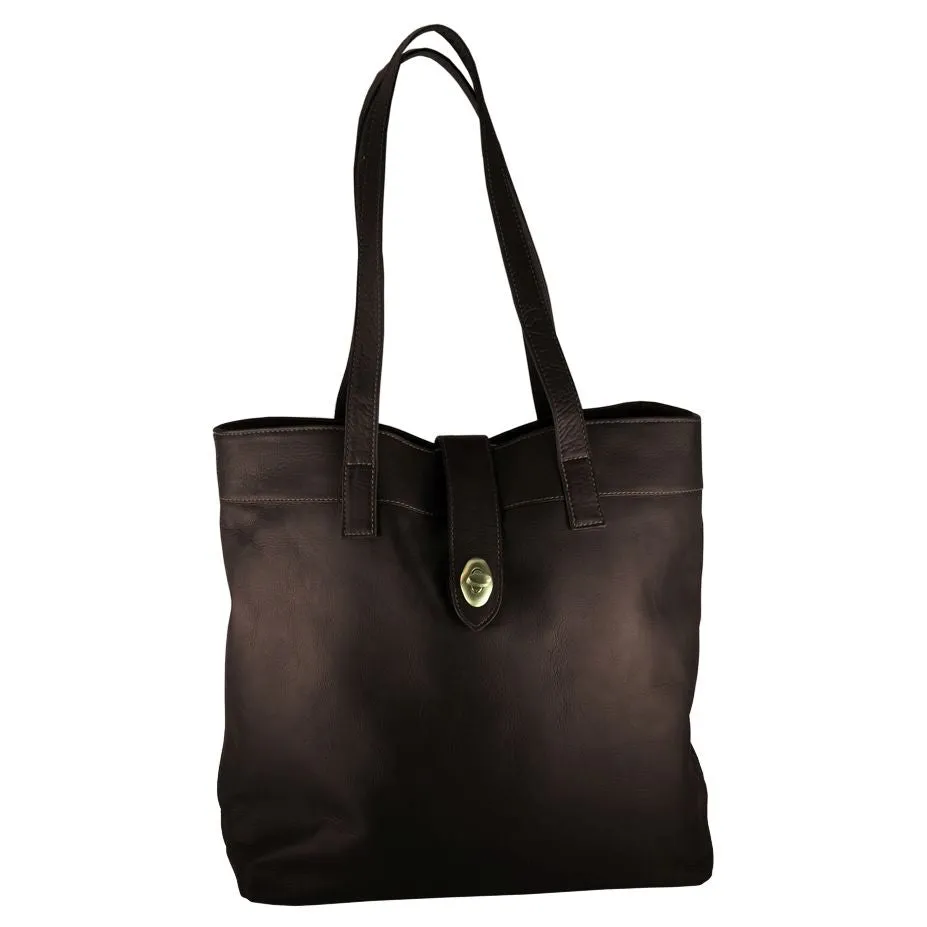 DayTrekr Slim Leather Shopping Tote