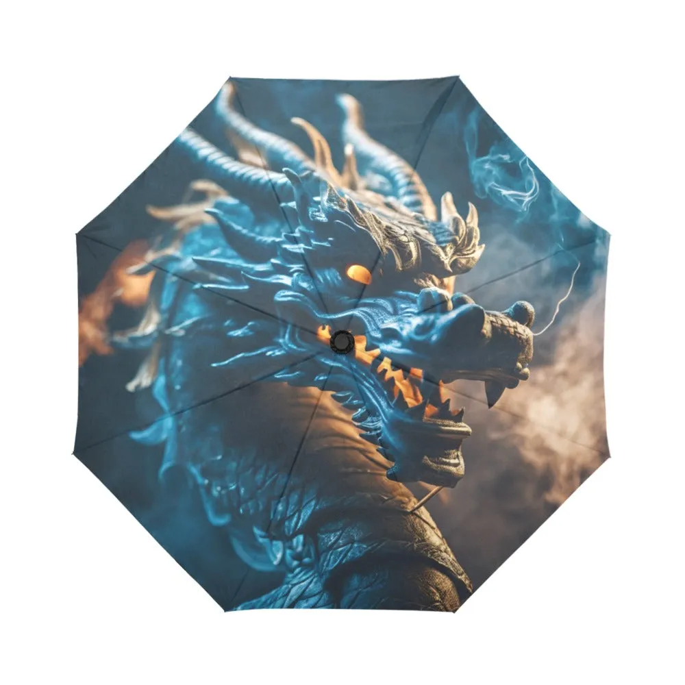 Dragon Statue Automatic Foldable Umbrella