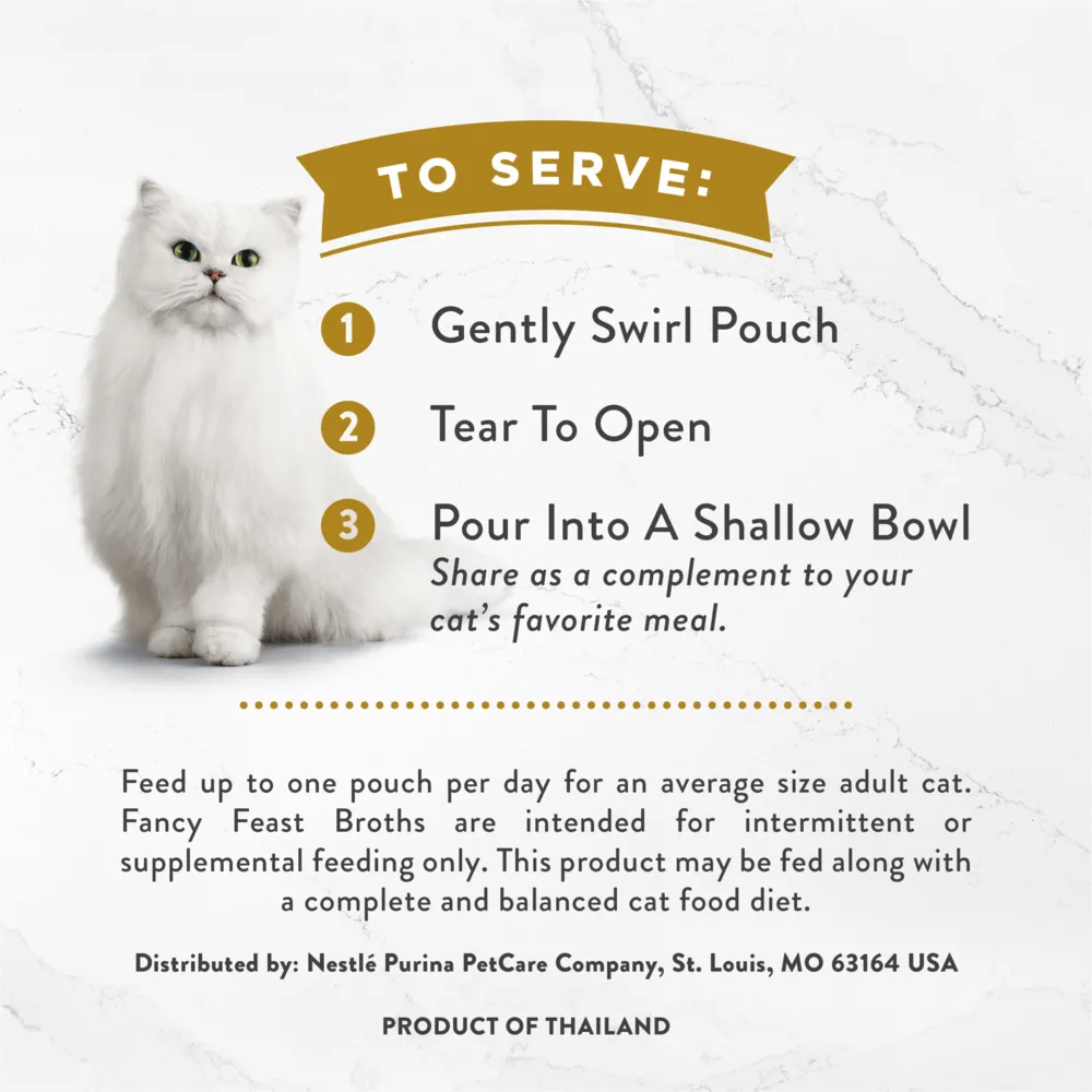 Fancy Feast Classic Broths with Wild Salmon & Vegetables Supplemental Cat Food Pouches