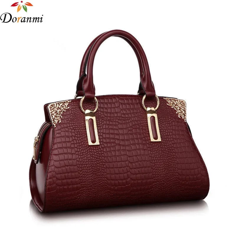 (Free Shipping) Genuine Leather Luxury Brand Satchels Purse HandBag (Free Shipping)