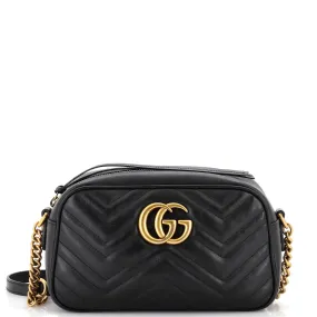 GUCCI GG Marmont Shoulder Bag Matelasse Leather Small