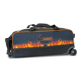 Hammer Dye Sub Slim Triple Tote Flame Bowling Bag