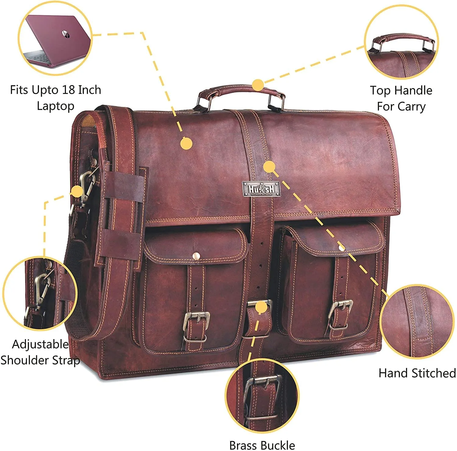 Handmade Genuine Leather Laptop Bag