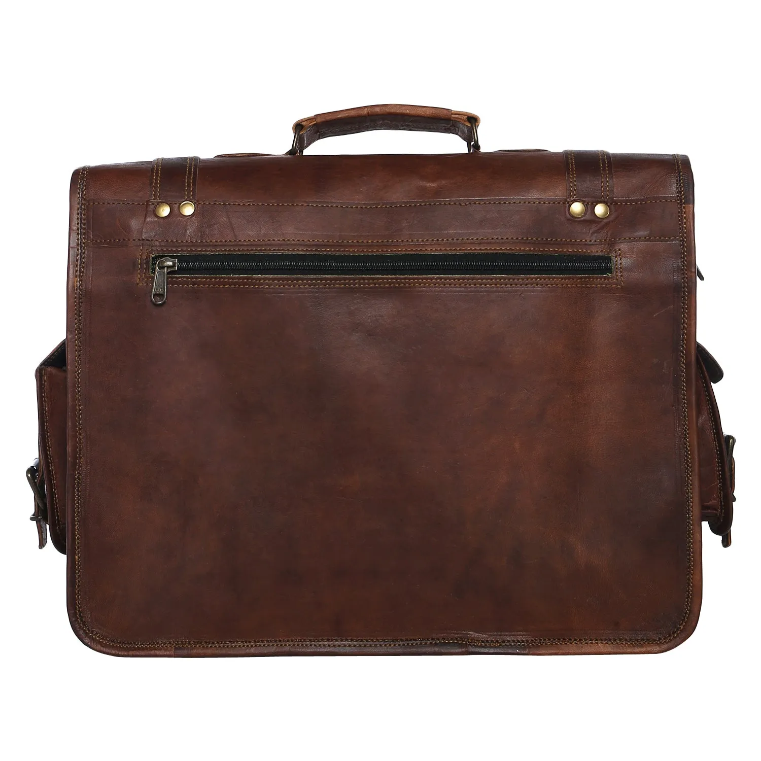 Large Leather Satchel 17"