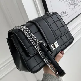 Lattice Square Crossbody bag 2020 Fashion New High quality PU Leather Women's Designer Handbag Lock Chain Shoulder Messenger Bag