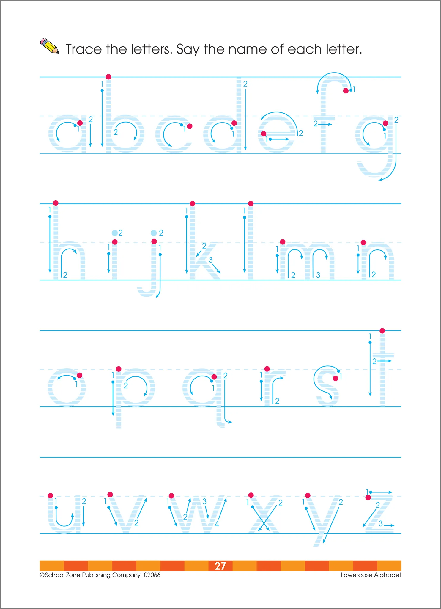 Lowercase Alphabet Preschool Workbook (32 Pages)