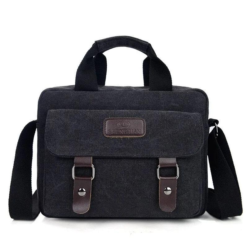 Practical men crossbody bags retro sturdy vintage canvas men's shoulder bag casual outdoor short-distance travel handbags