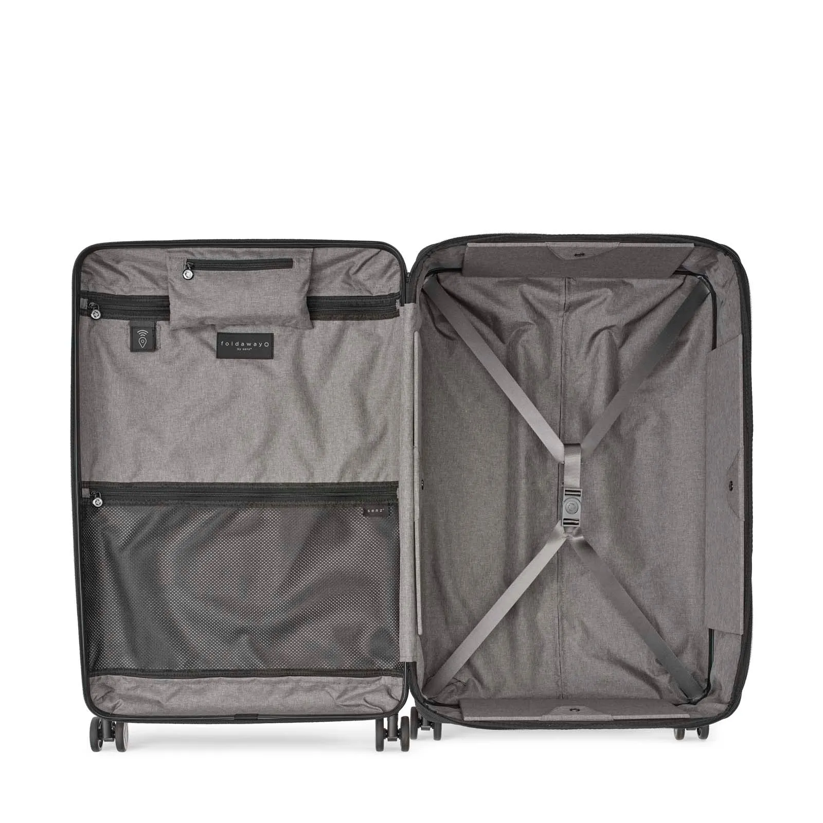 Senz° Foldaway Large Check In Trolley | Pure Black