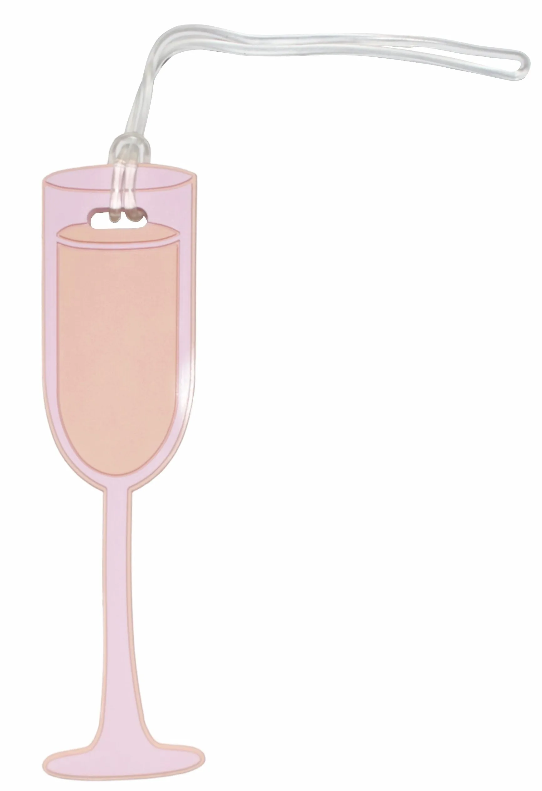 Silicone Luggage Tag Champagne Flute