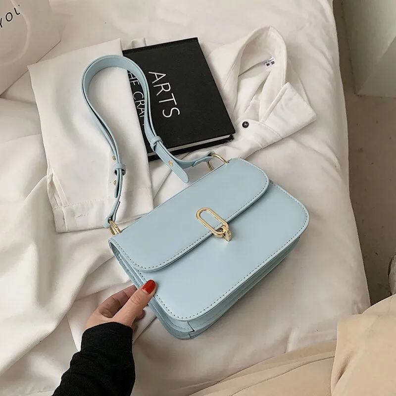 Sweet Lady Small square Tote bag 2021 Fashion New High quality PU Leather Women's Designer Handbag Chain Shoulder Messenger Bag