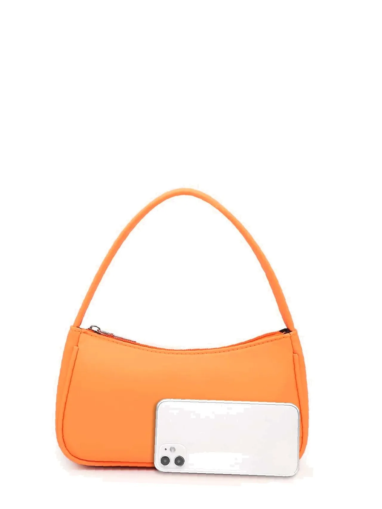 Vvsha -Minimalist Zip Baguette Bag  - Women Satchels