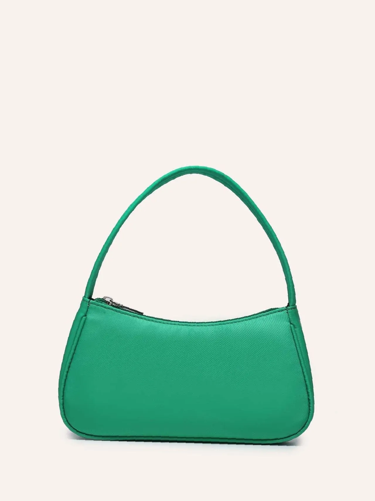 Vvsha -Minimalist Zip Baguette Bag  - Women Satchels