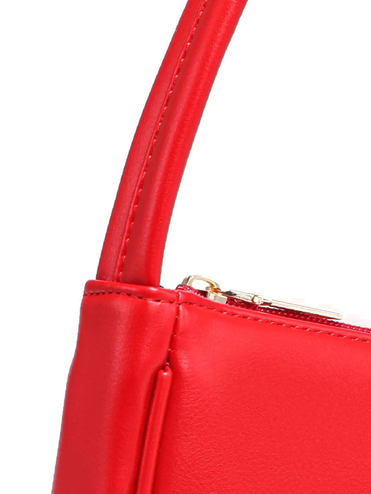 Vvsha -Minimalist Zip Baguette Bag  - Women Satchels