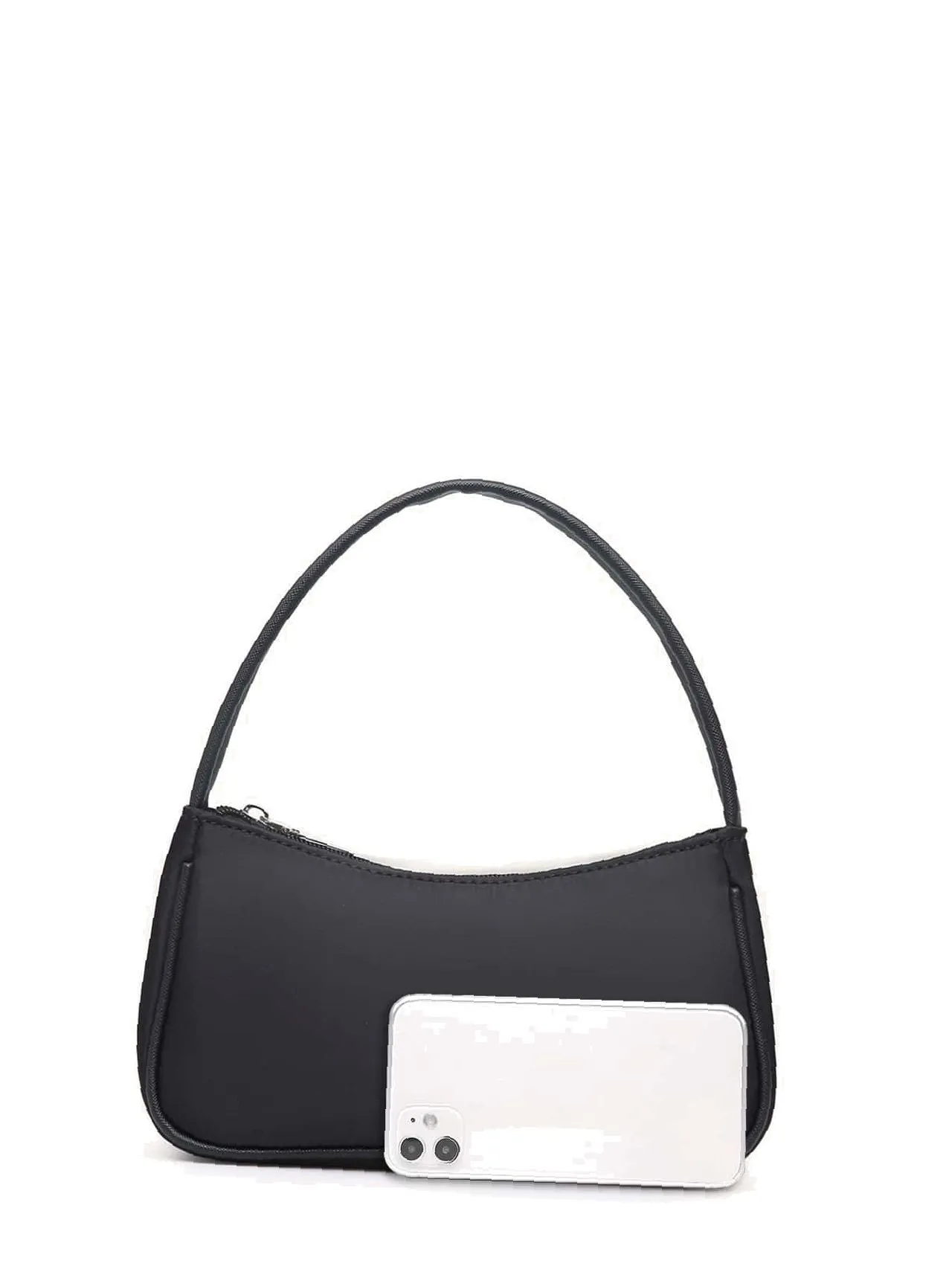 Vvsha -Minimalist Zip Baguette Bag  - Women Satchels