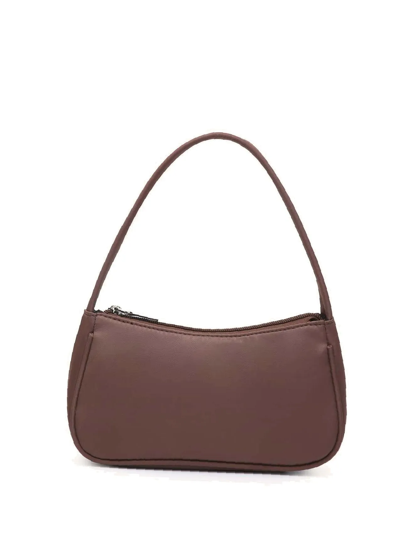 Vvsha -Minimalist Zip Baguette Bag  - Women Satchels