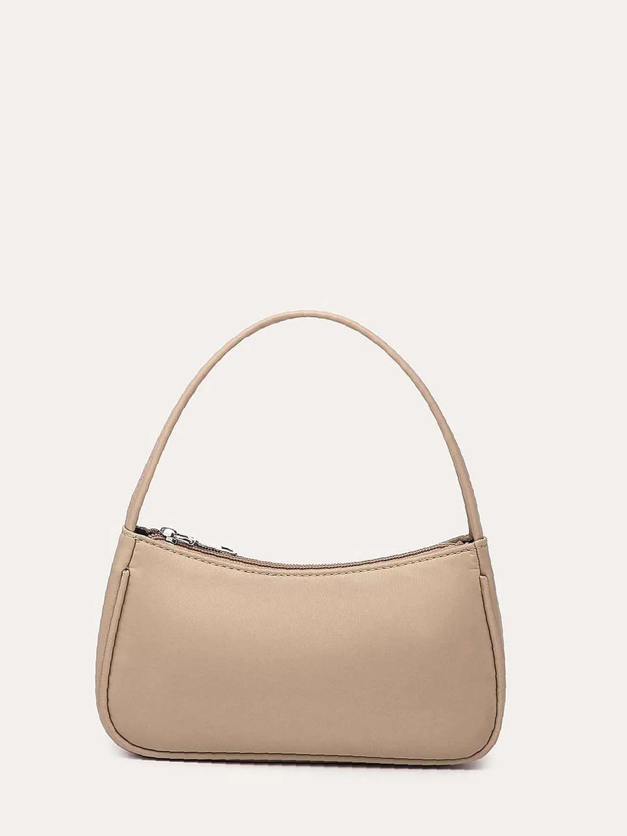 Vvsha -Minimalist Zip Baguette Bag  - Women Satchels