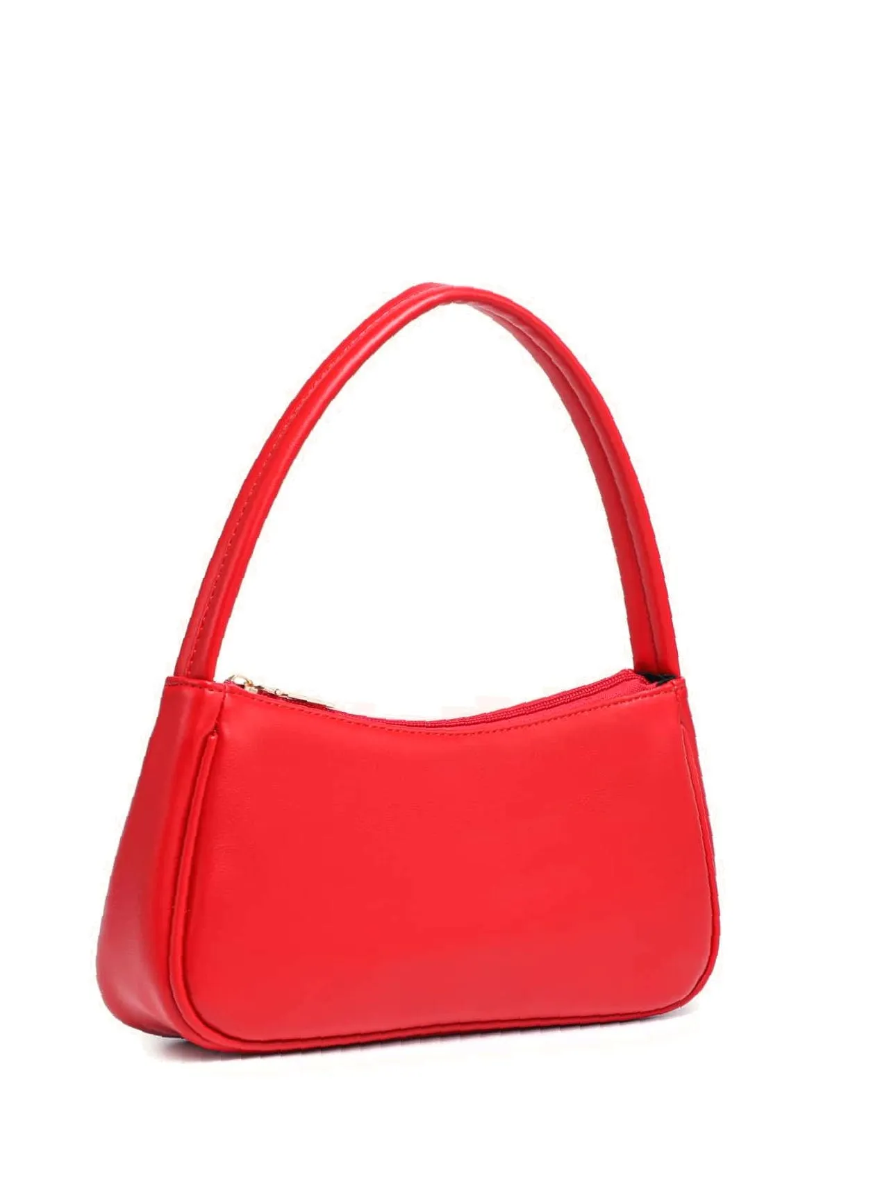 Vvsha -Minimalist Zip Baguette Bag  - Women Satchels