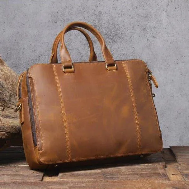 Woosir Business Leather Briefcase for Men